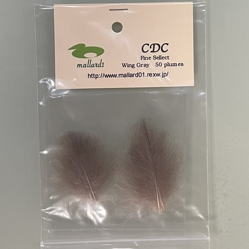 つりフリ | Mallard1 CDC Feather Wing Gray 50 plumes CDCフェザ 